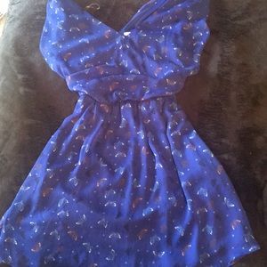 Butterfly Print Flowey Dress